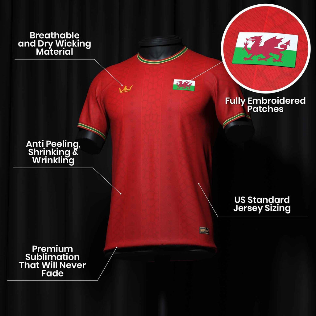Custom Wales Heritage Custom Football Jersey
