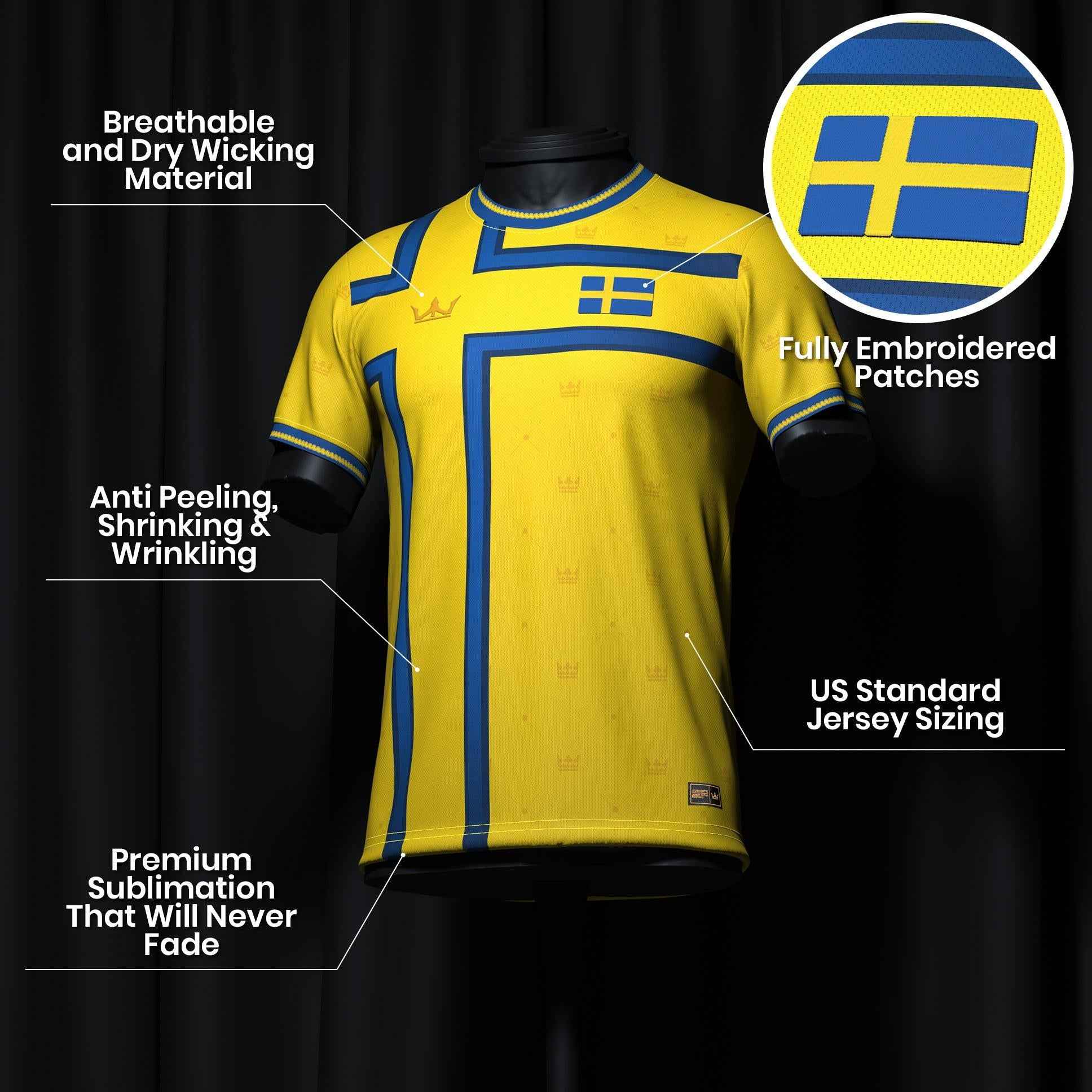 Custom Sweden Heritage Custom Football Jersey