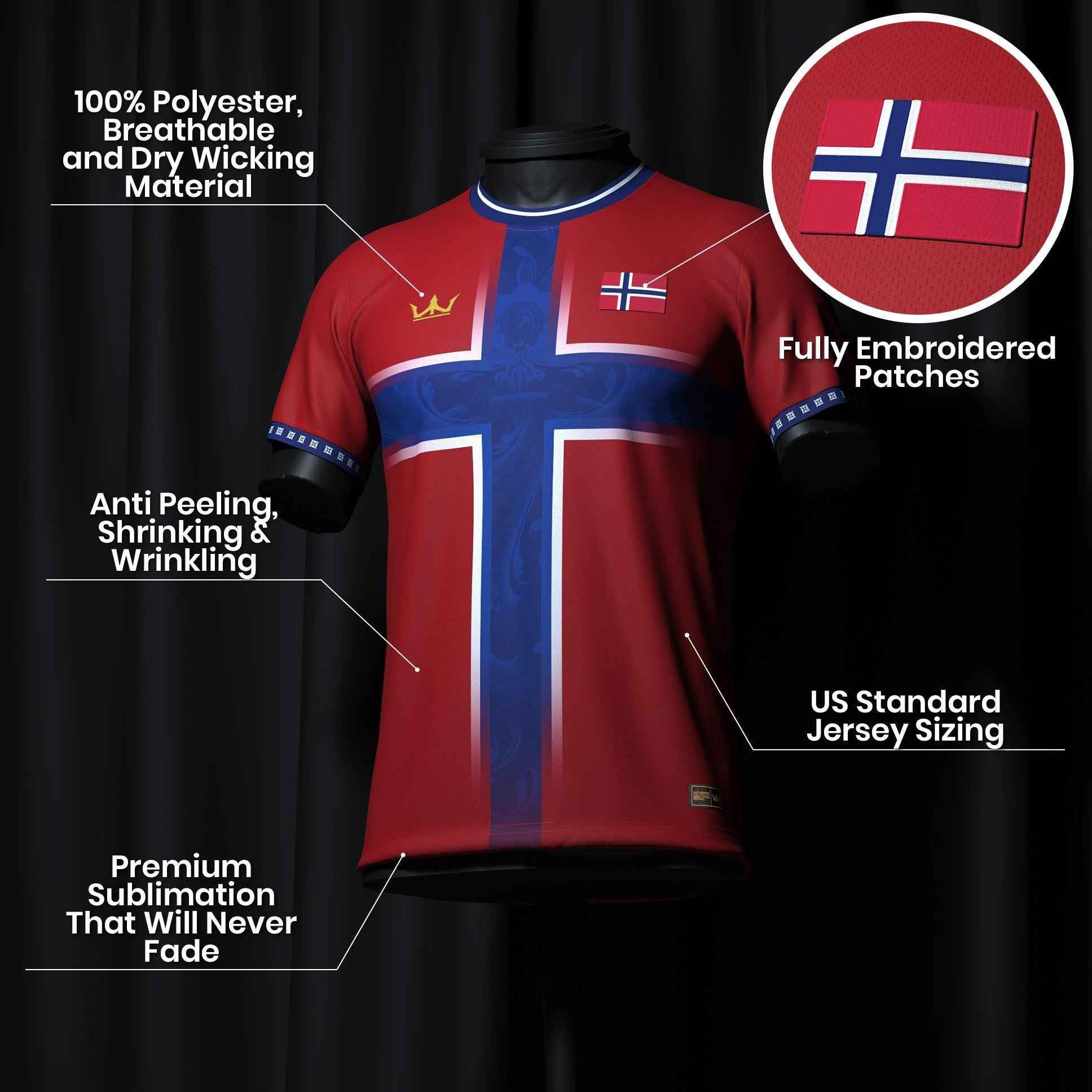 Custom Norway Heritage Custom Football Jersey