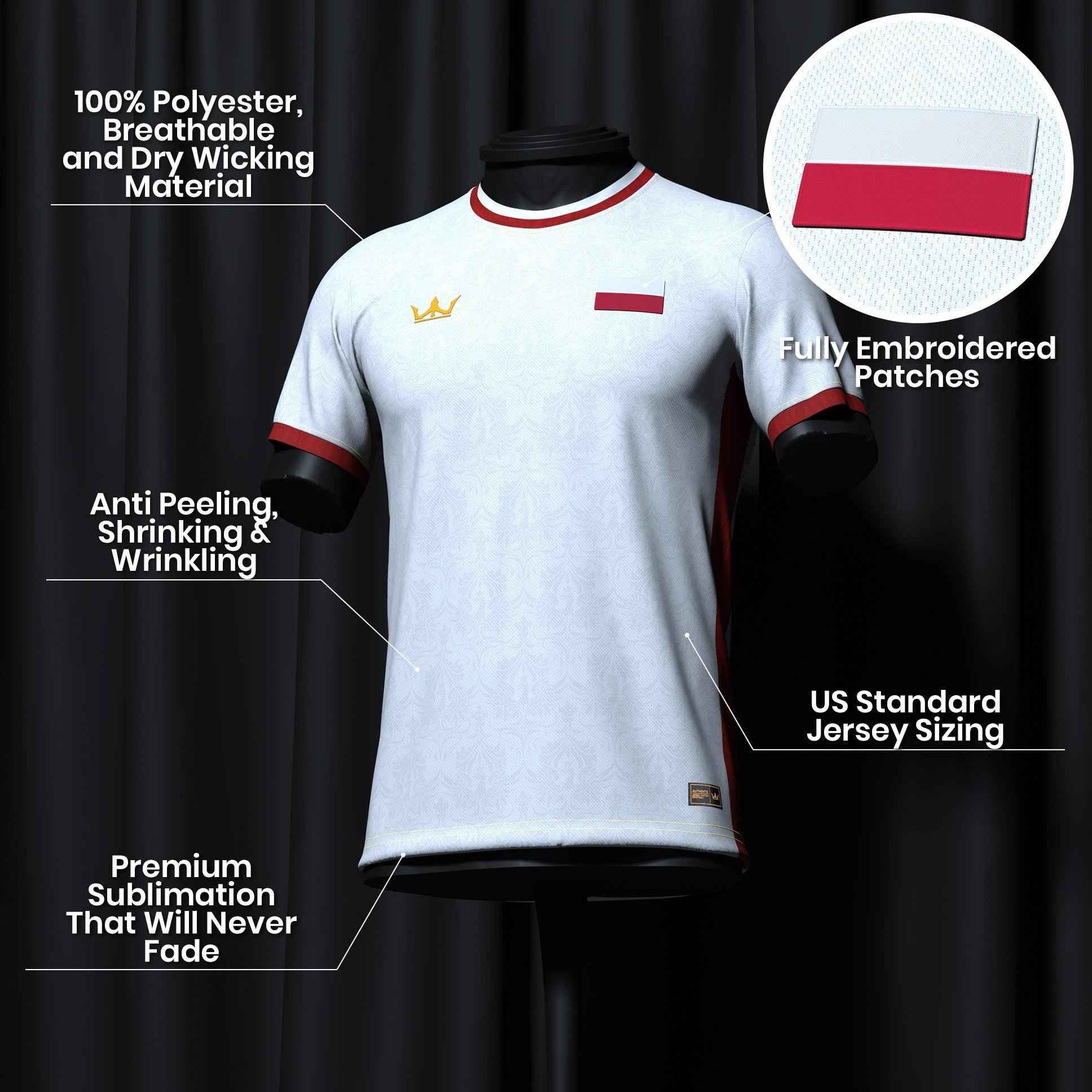 Custom Poland Heritage Custom Football Jersey