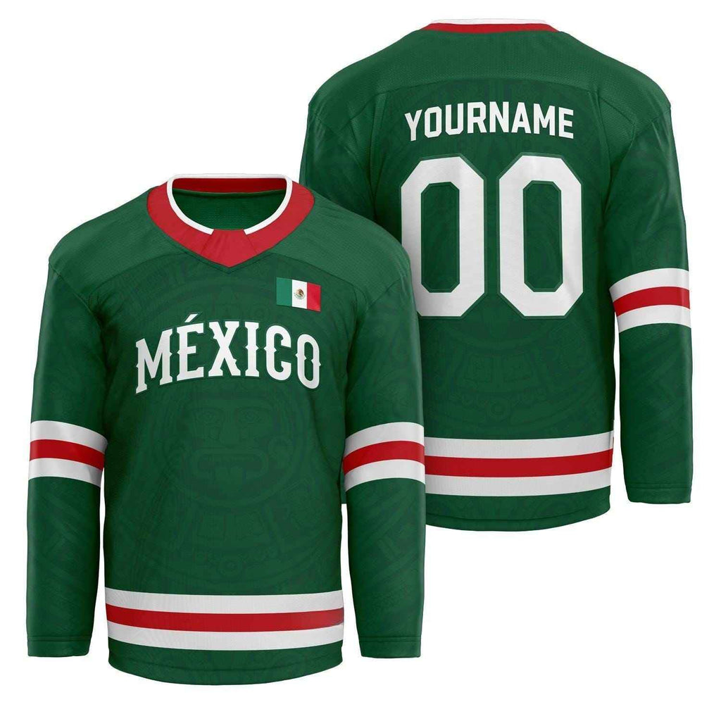 Custom Mexico Heritage Custom Hockey Jersey