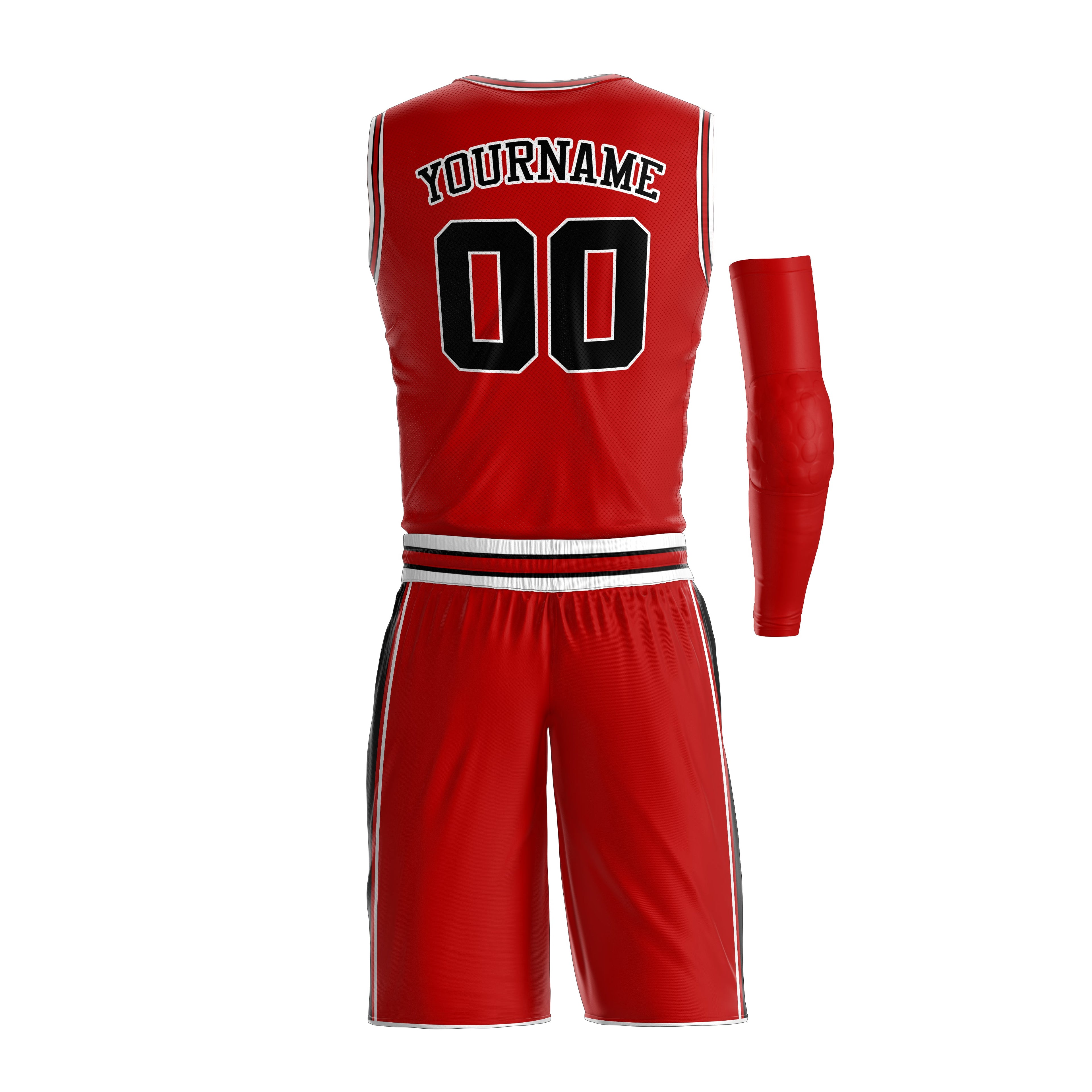 Red-Black Custom Basketball Team Uniform Set