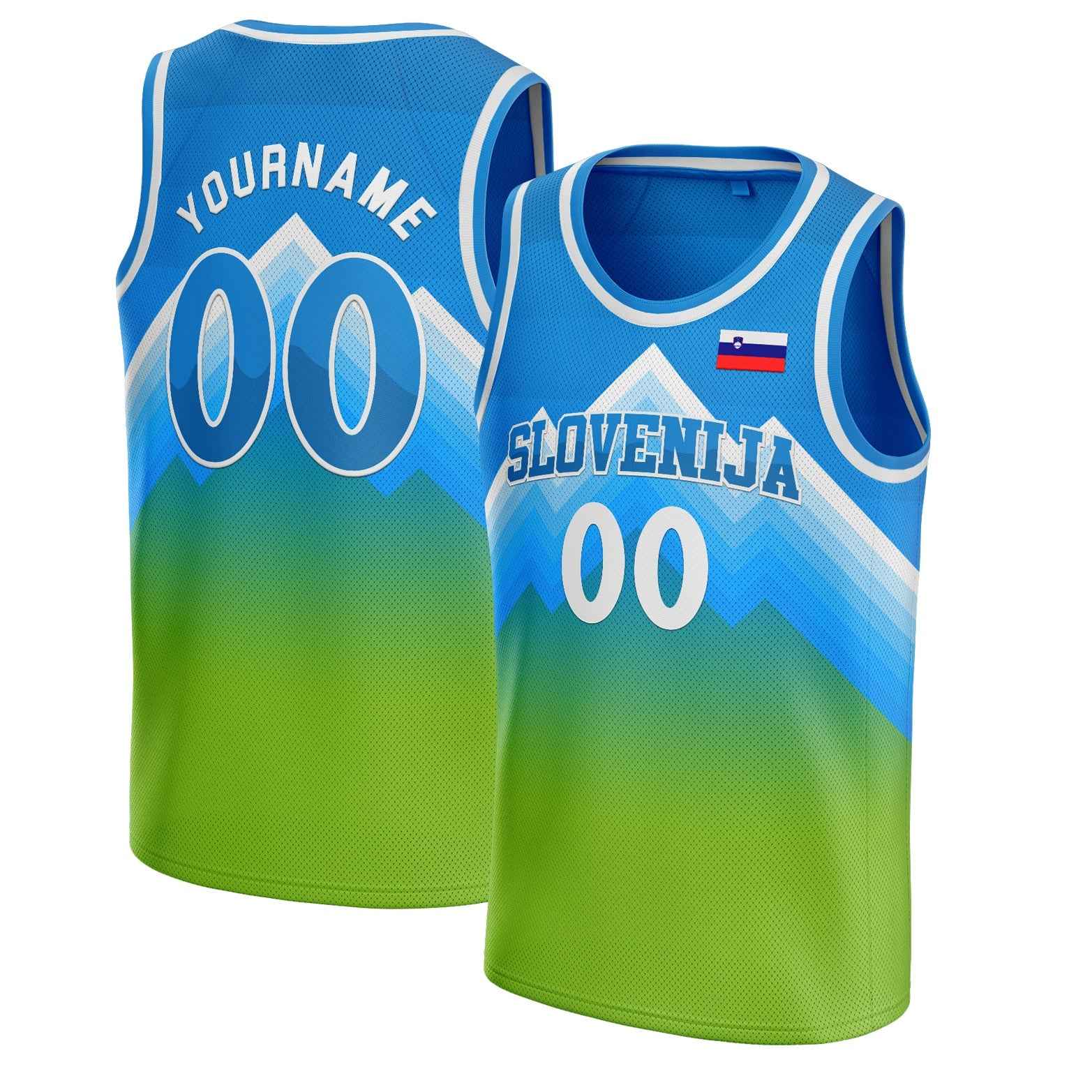 Slovenia Heritage Custom Basketball Jersey