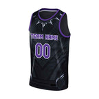 Black-Purple Custom Basketball Jersey