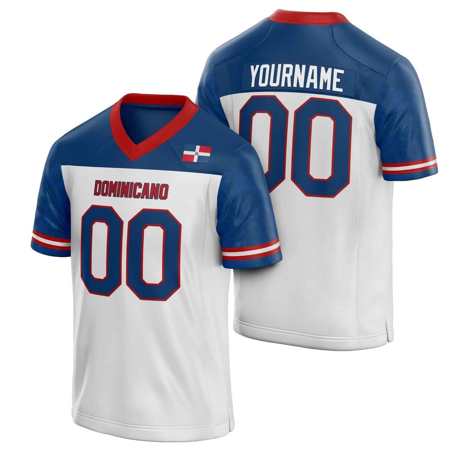 Dominican Republic Heritage Custom Football Jersey