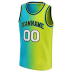 Green-Blue Custom Basketball Jersey