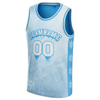 Icy Blue Custom Basketball Jersey