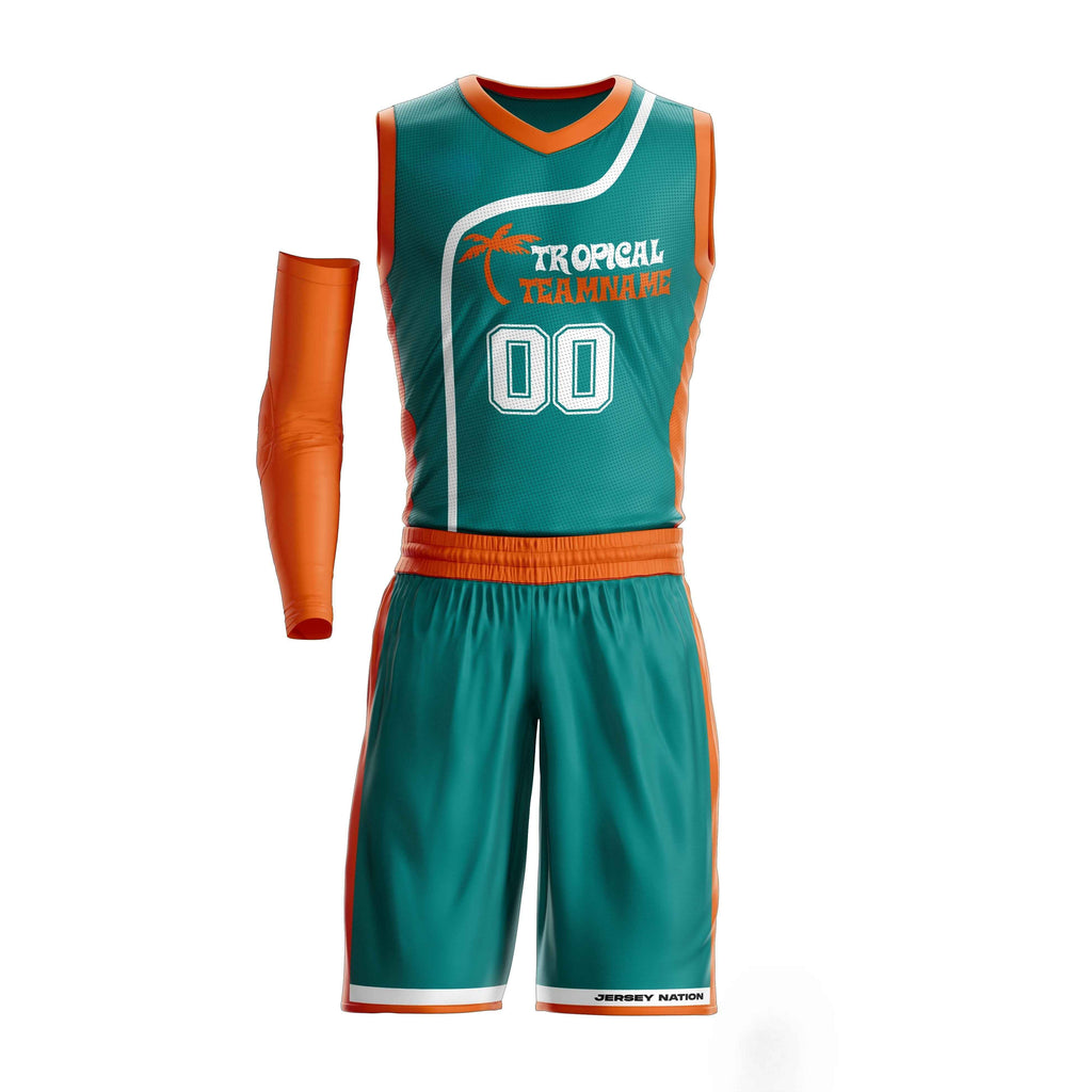 Tropical Custom Basketball Team Uniform Set