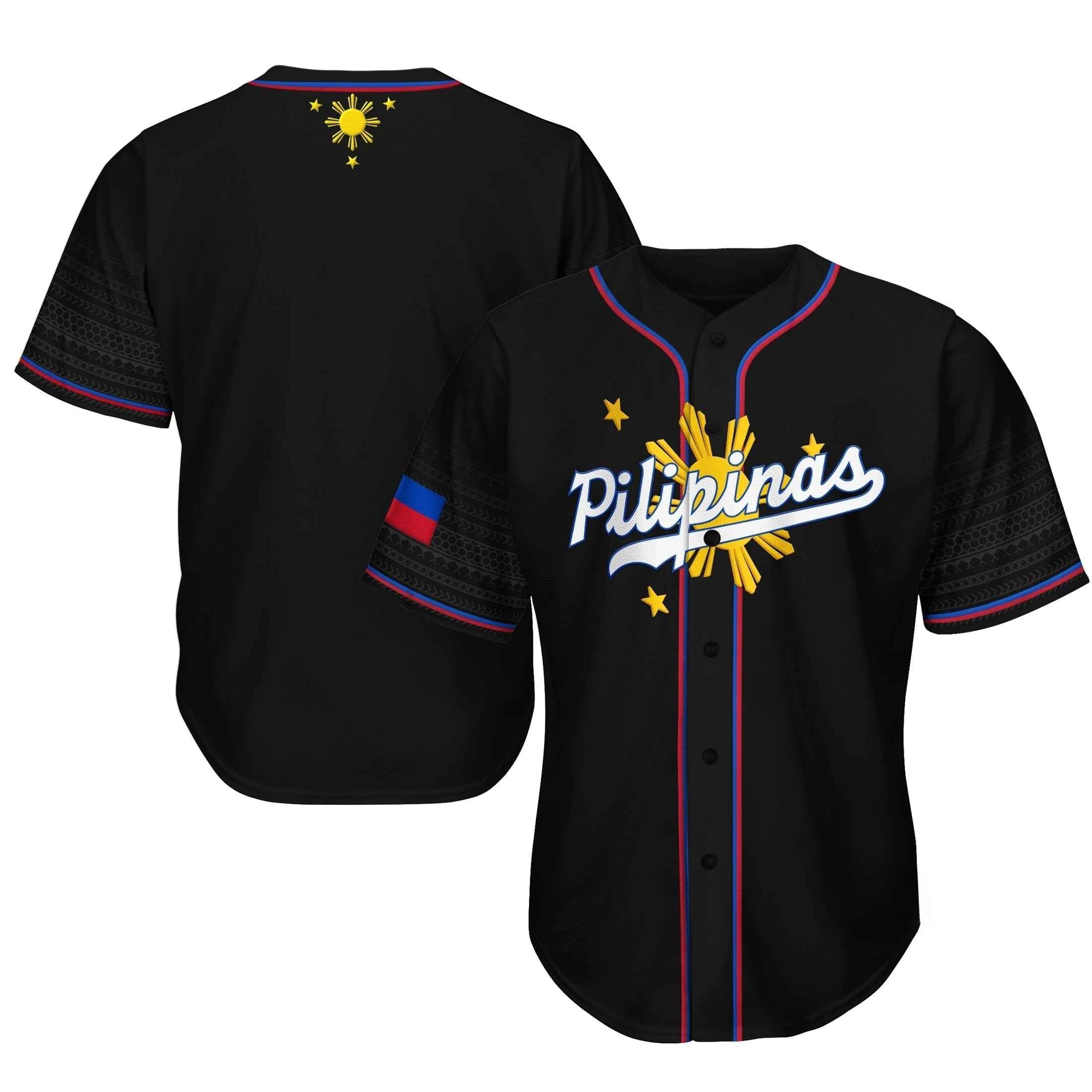 Philippines 'Three Stars & a Sun' Baseball Jersey