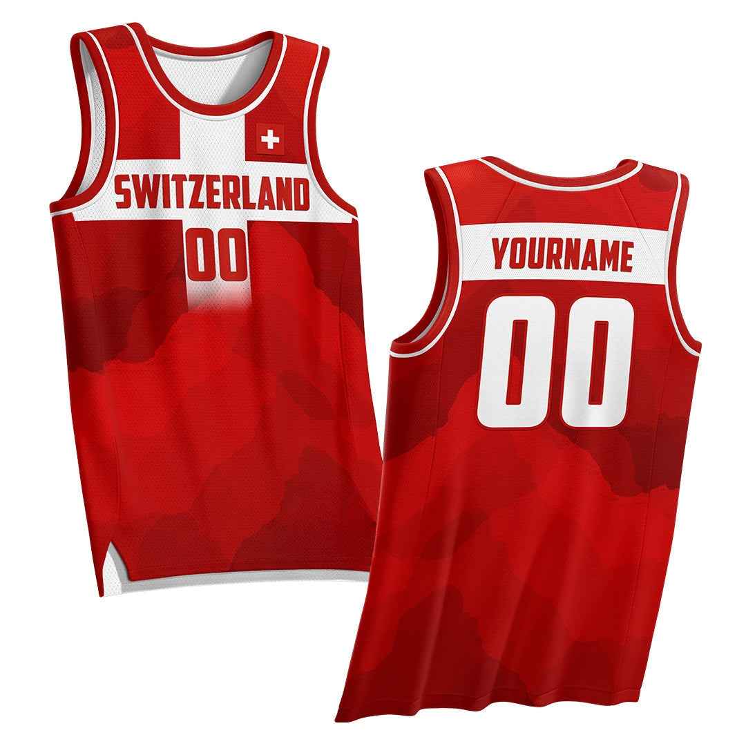 Switzerland Heritage Custom Basketball Jersey