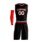 Black-Red Custom Basketball Team Uniform Set
