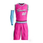 Pink City Black Custom Basketball Team Uniform Set