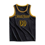 Black-Gold Snakeskin Custom Basketball Jersey