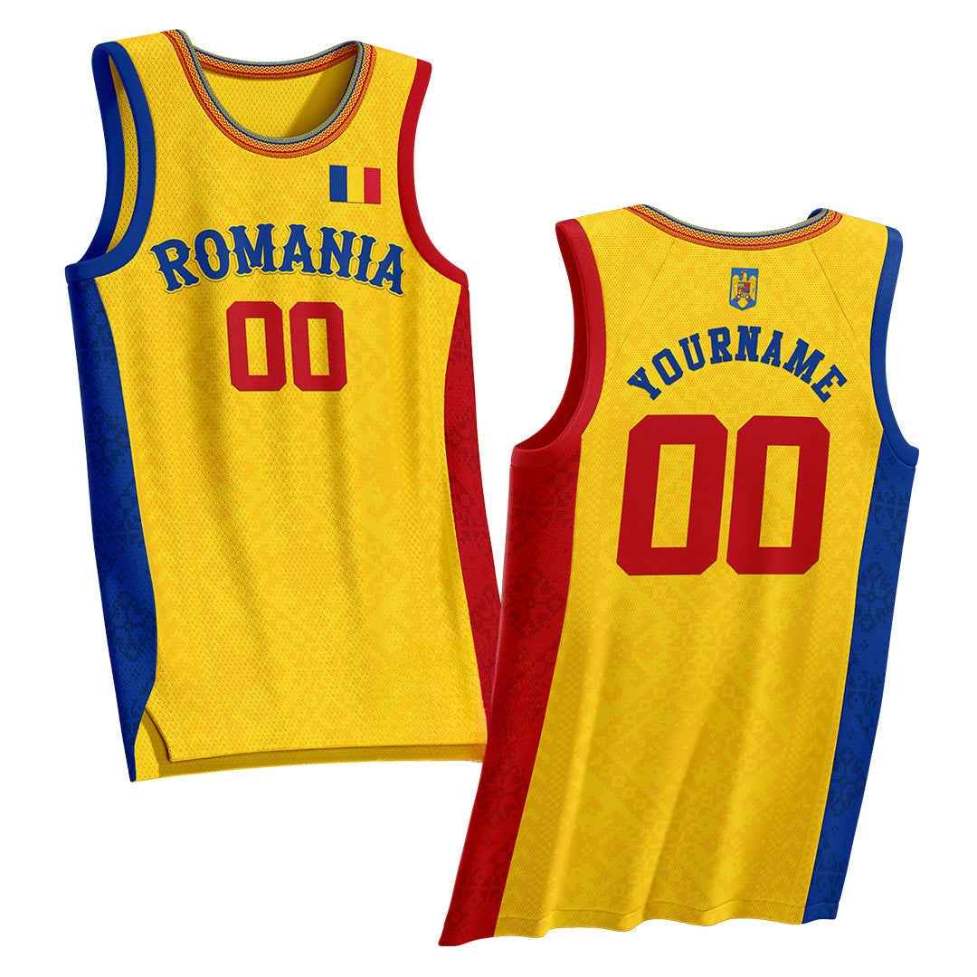 Romania Heritage Custom Basketball Jersey