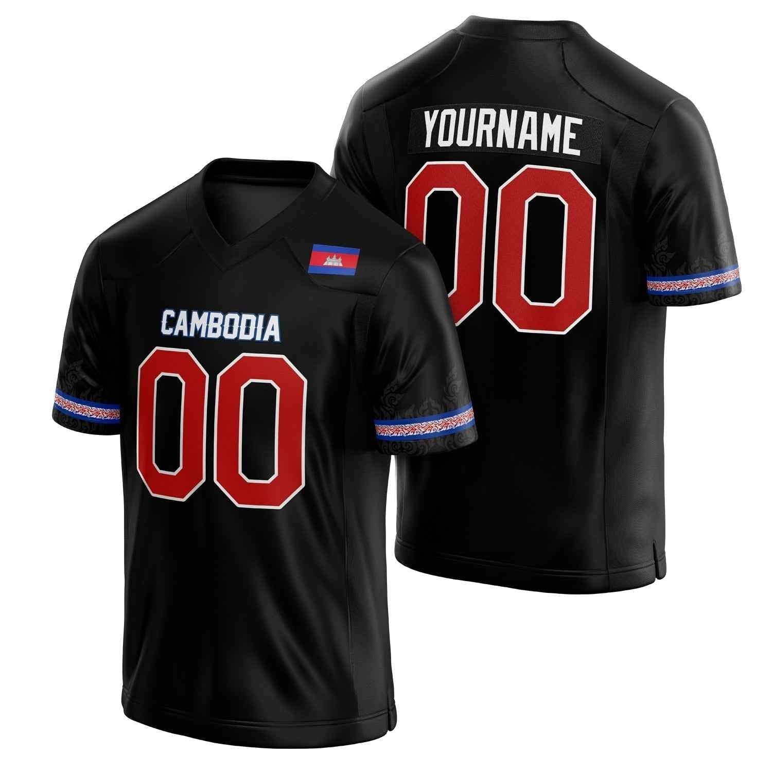 Cambodia Heritage Custom Football Jersey