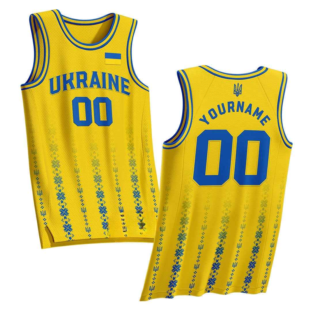 Ukraine Heritage Custom Basketball Jersey