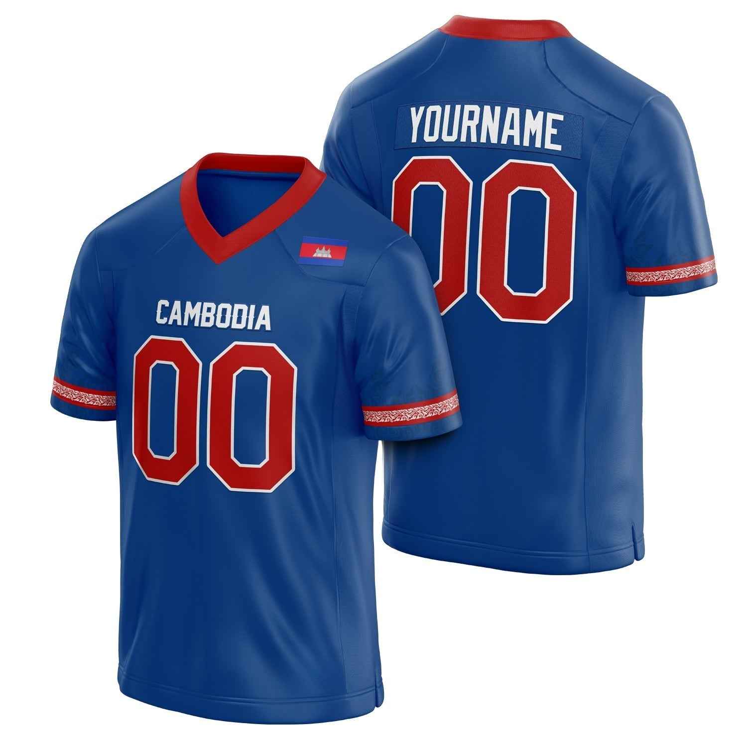 Cambodia Heritage Custom Football Jersey