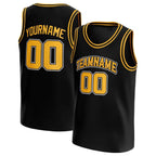 Black-Yellow Custom Basketball Jersey