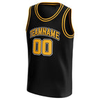 Black-Yellow Custom Basketball Jersey