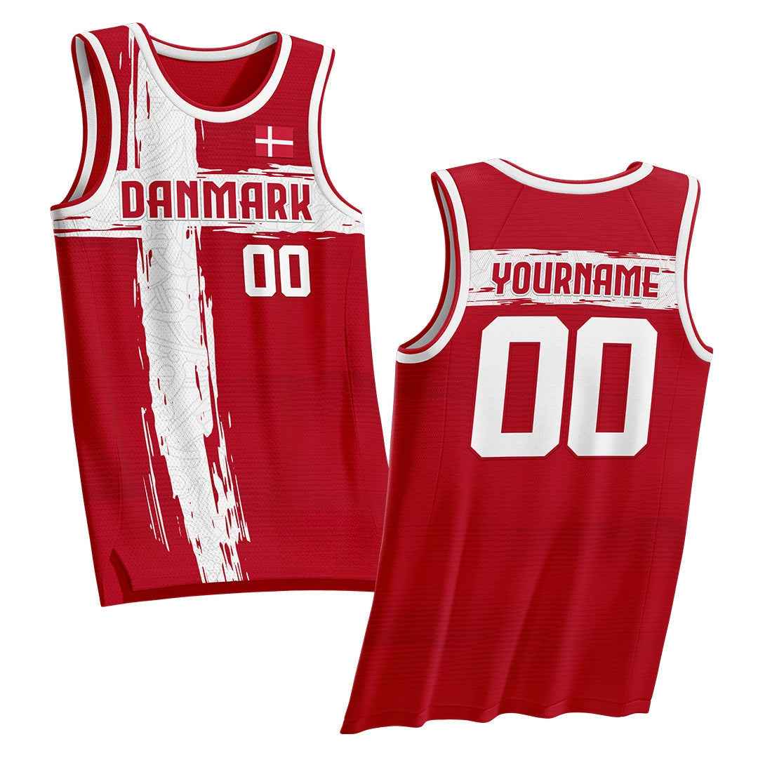 Denmark Heritage Custom Basketball Jersey