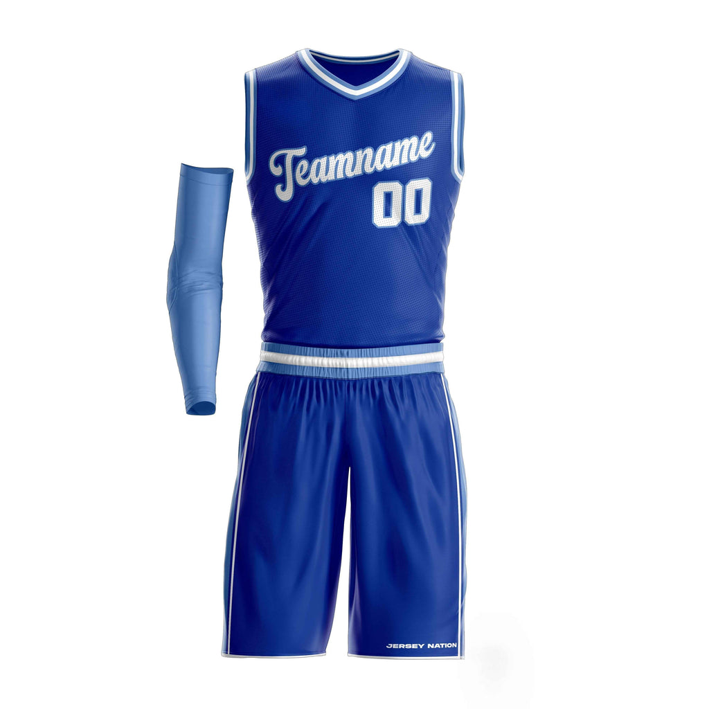 Crenshaw Blue Custom Basketball Team Uniform Set