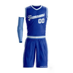 Crenshaw Blue Custom Basketball Team Uniform Set