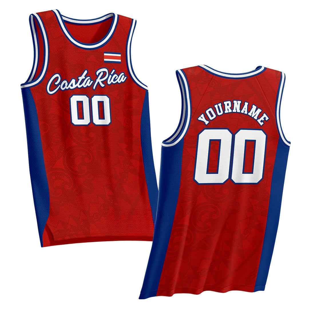 Costa Rica Heritage Custom Basketball Jersey