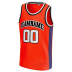 Orange White-Black Custom Basketball Jersey