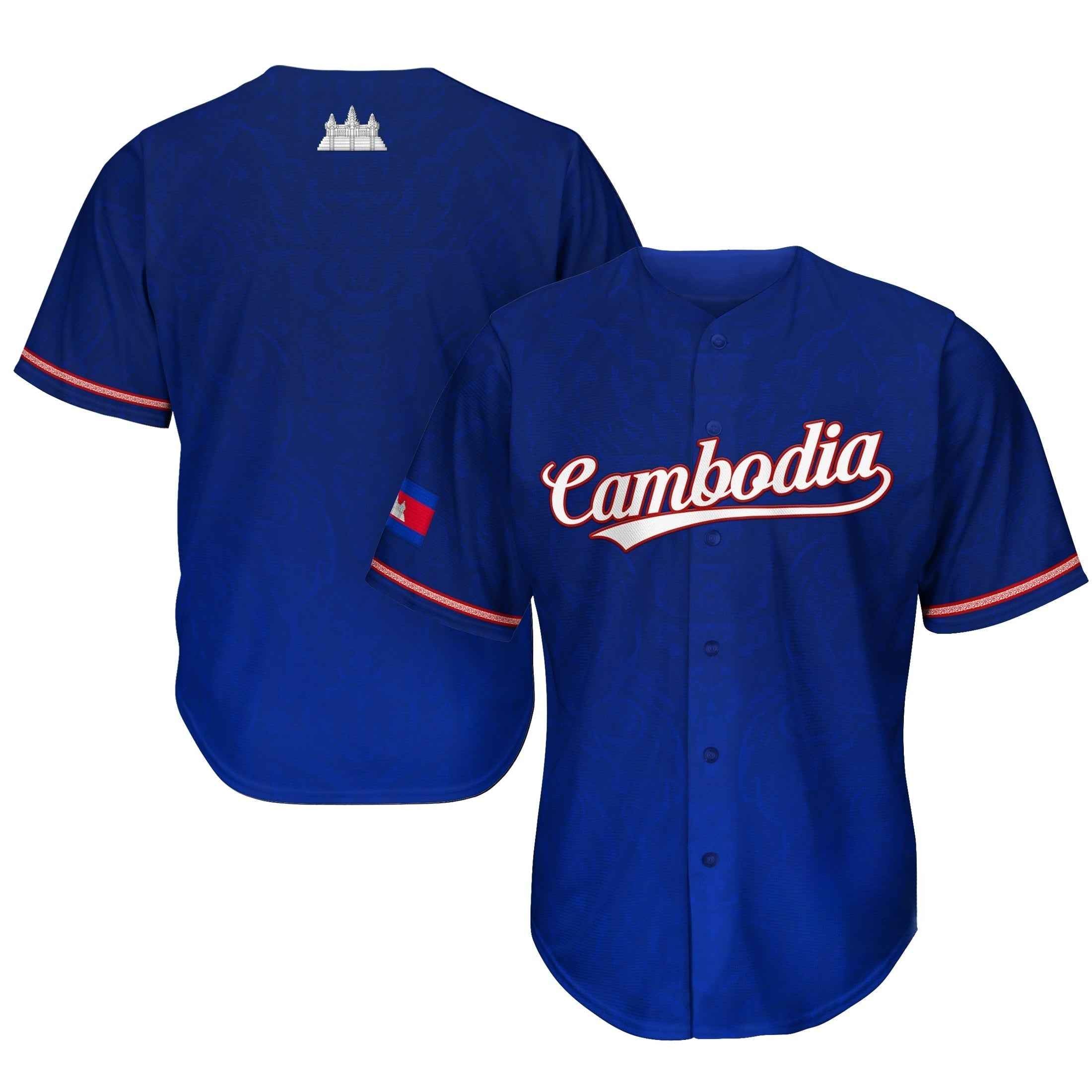 Cambodia 'Angkor Wat' Baseball Jersey