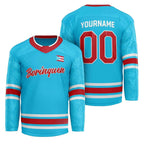 Puerto Rico Heritage Custom Hockey Jersey